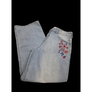 Ambercrombie Kids Jeans 17/18 Short, Embroidery, Wide Leg, Bo-ho, Hippie